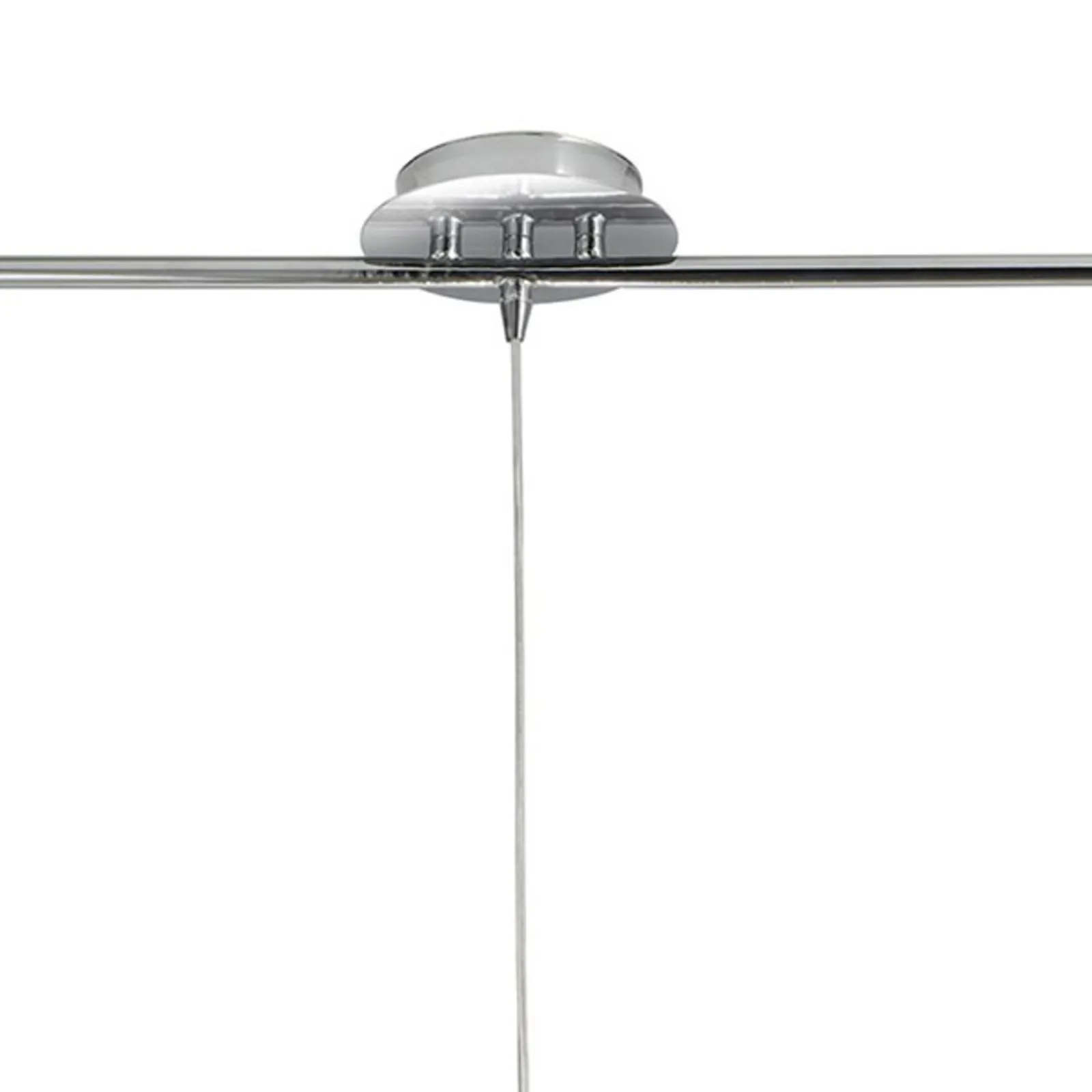 Lampada sospensione Duo 2 vetro/cromo lungo 3 luci